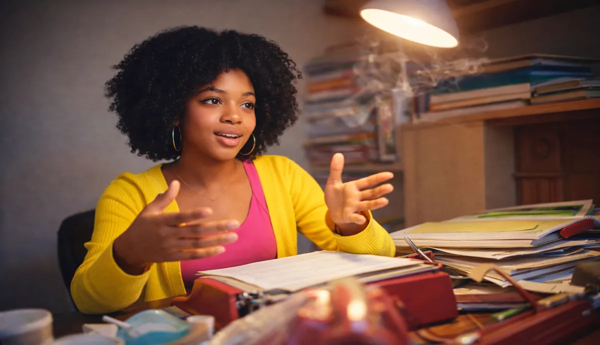 carseta author at her working place writing articles for carseta website