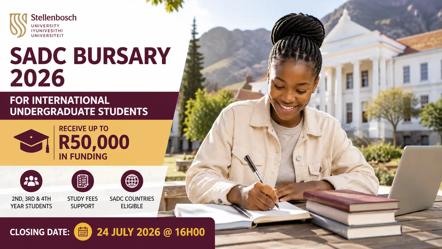 Stellenbosch University SADC Bursary 2026