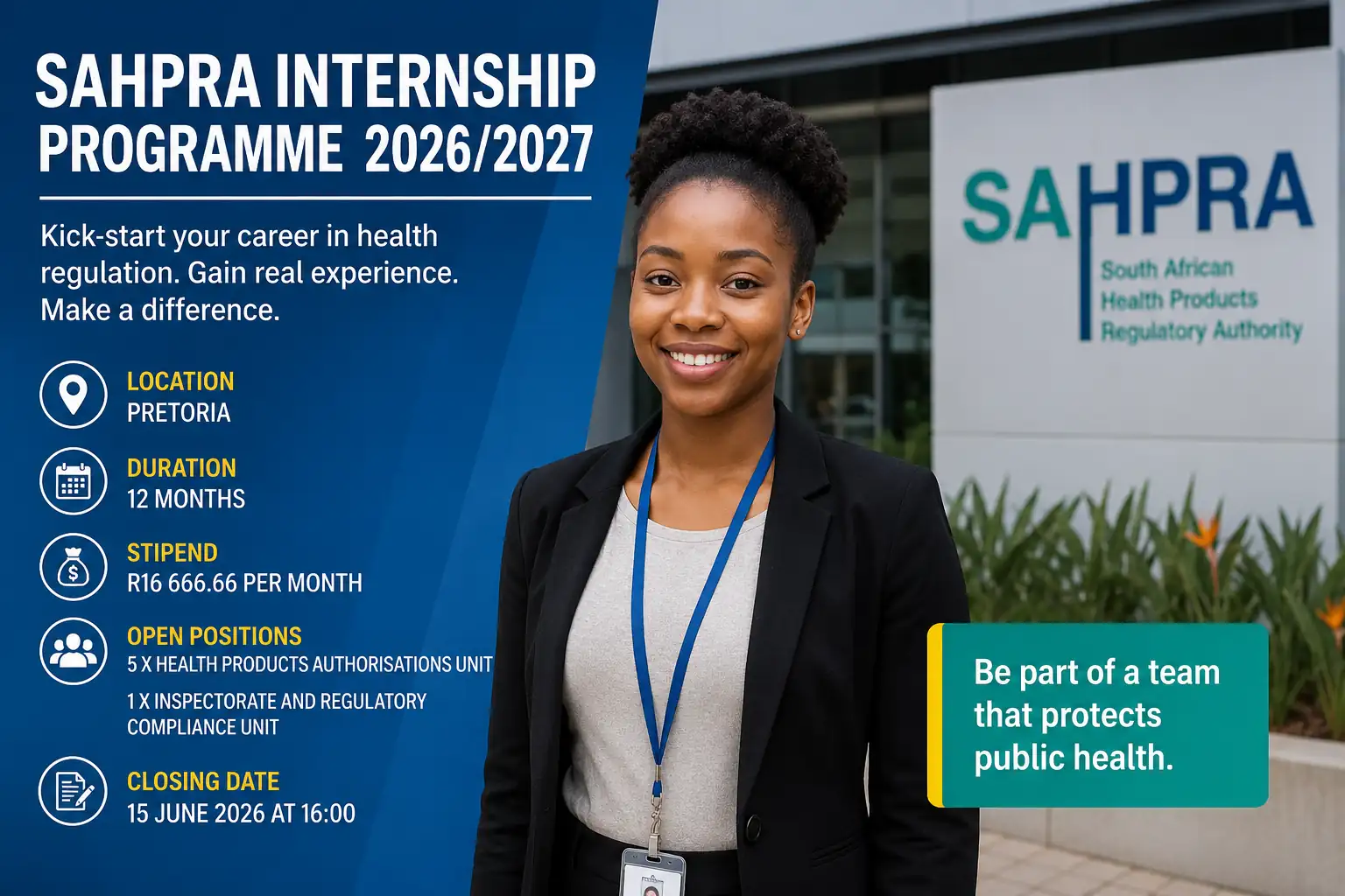 SAHPRA's Paid Internship Programme 2026 open applications