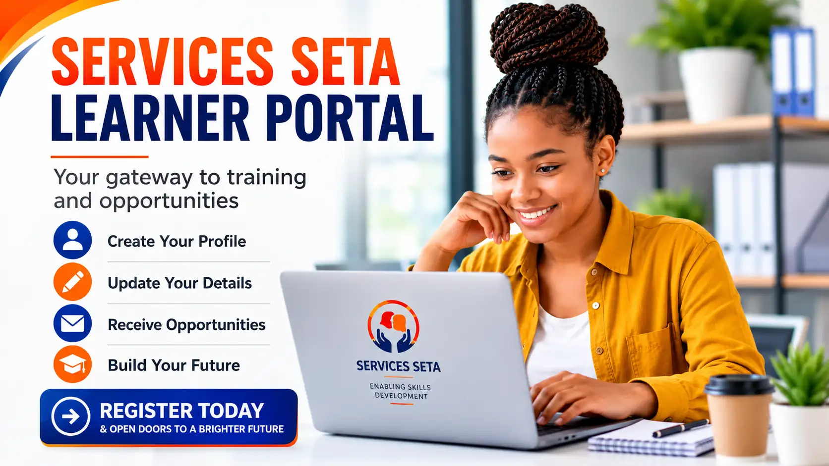 how the Services SETA Learner Portal works